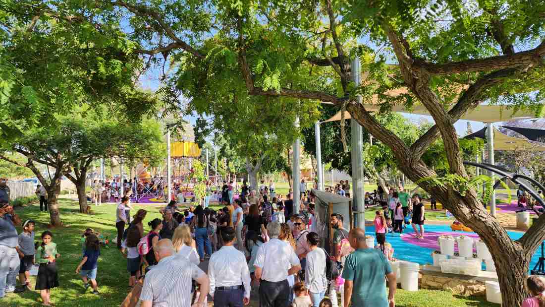 פארק פיק"א בפרדס חנה - כרכור - מאות השתתפו בחנוכת הפארק הקהילתי