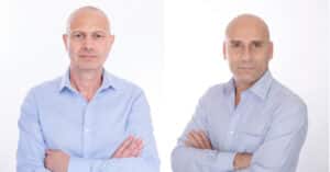 עמוס מאור, סמנכל חטיבת לקוחות ואלון יפה ראש אגף מערכות מידע. צילום ענבל מרמרי