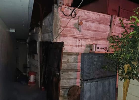 שריפה במחסן