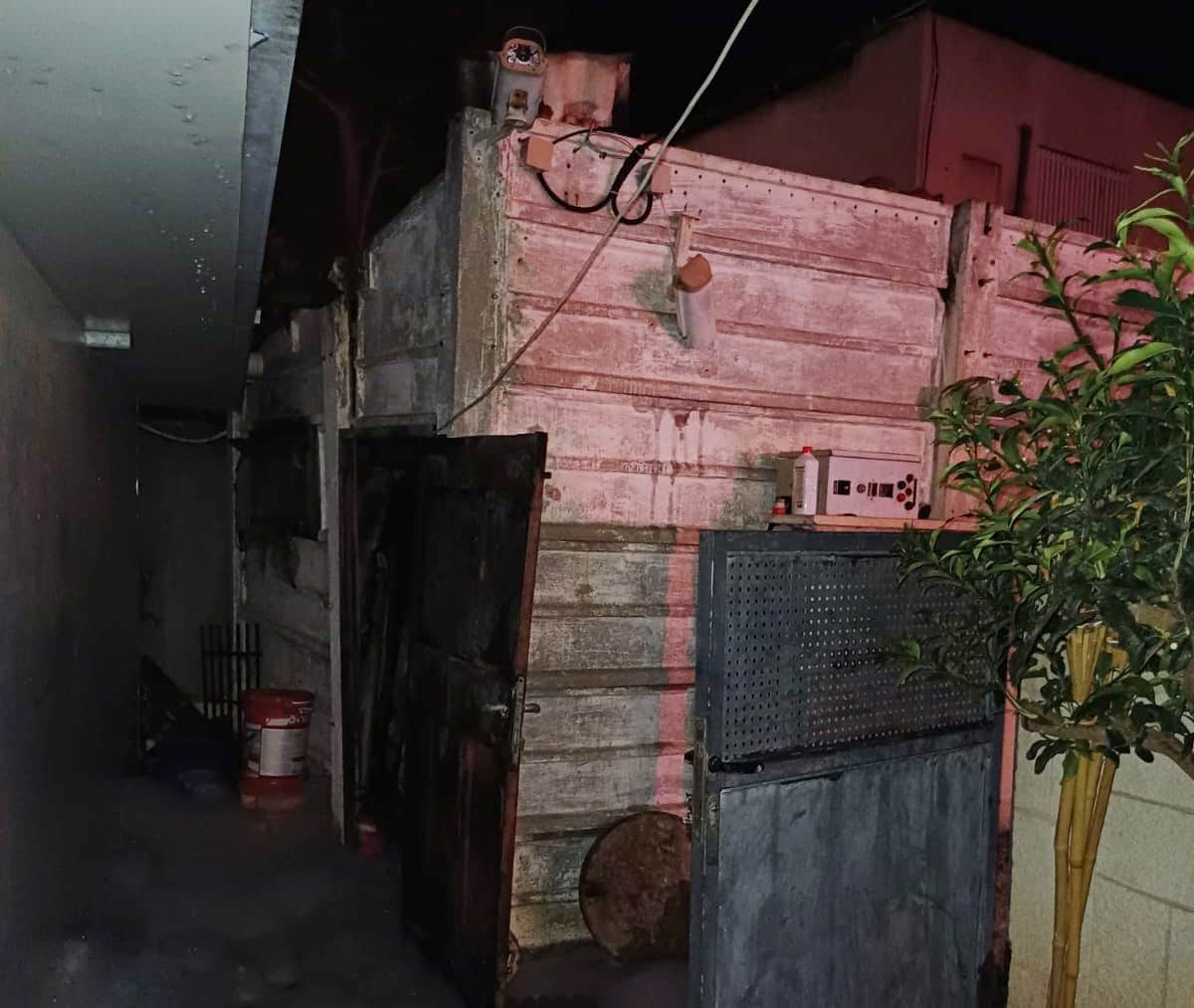 שריפה במחסן